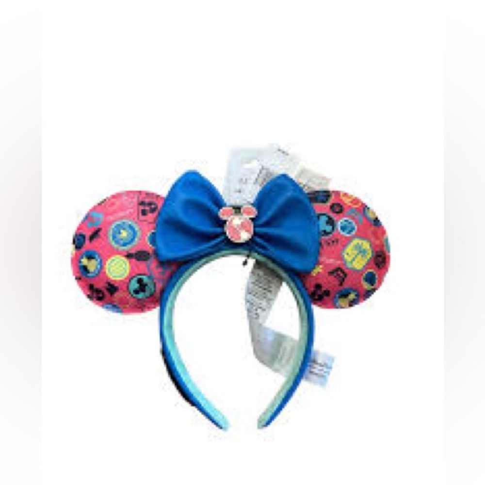 Disney; Colorful Mouse Ear Headband with Bow 1x